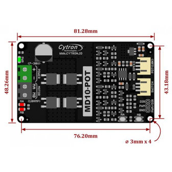 10 Amp 7V-30V Potentiometer &amp; Switch Control DC Motor Driver MD10-Pot Cytron 