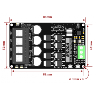 20Amp 6V-30V DC Motor Driver MD20A Cytron 