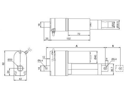 Glideforce LACT2-12V-05 Light-Duty Linear Actuator Pololu 2316