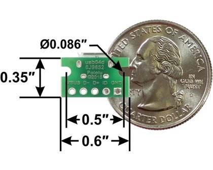 USB Micro-B Connector Breakout Board