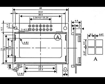 8&times;2 Character LCD - Black Bezel (Parallel Interface) Pololu 356