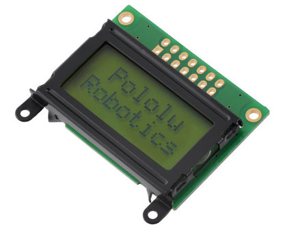 8&times;2 Character LCD - Black Bezel (Parallel Interface) Pololu 356