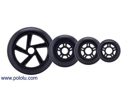 Scooter/Skate Wheel 100&times;24mm - Black   Pololu 3278
