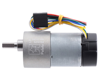 30:1 Metal Gearmotor 37Dx68L mm with 64 CPR Encoder (Helical Pinion) Pololu 4752