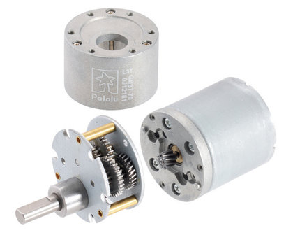 Motor with 64 CPR Encoder for 37D mm Metal Gearmotors (No Gearbox, Helical Pinion) Pololu 4750