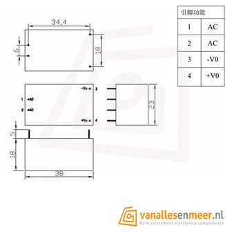 Hi-Link PCB Voeding - 5VDC 1A - HLK-5M05