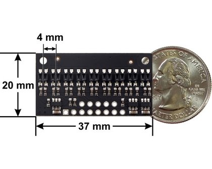 QTR-HD-09A Reflectance Sensor Array: 9-Channel, 4mm Pitch, Analog Output Pololu 4209