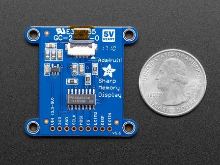 SHARP Memory Display Breakout - 1.3&quot; 168x144 Monochrome Adafruit 3502