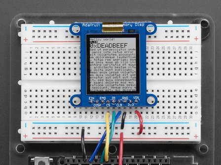 SHARP Memory Display Breakout - 1.3&quot; 168x144 Monochrome Adafruit 3502