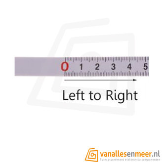 Plakmeetlint 3m  links naar rechts