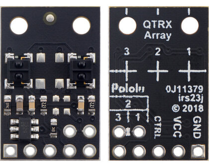 QTRX-MD-02RC Reflectance Sensor Array: 2-Channel, 8mm Pitch, RC Output, Low Current Pololu 4342