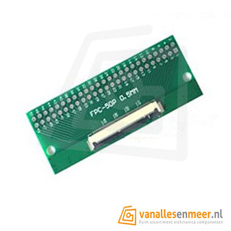 FPC/FFC flat cable PCB 50P 0,5mm met connector 