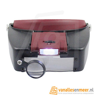 HOOFDBAND MET VERGROOTGLAS EN LED VERLICHTING