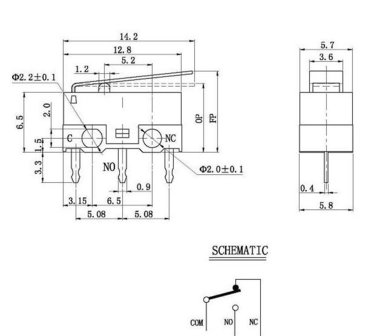 Microswitch met hefboom