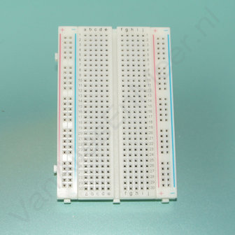 Breadboard 400  pins MB102 Wit