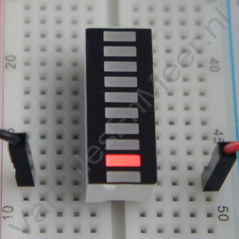 LED Balk 10 segments rood