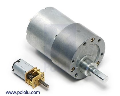 50:1 Metal Gearmotor 37Dx70L mm 24V with 64 CPR Encoder (Helical Pinion) Pololu 4693