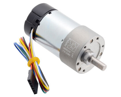 70:1 Metal Gearmotor 37Dx70L mm 24V with 64 CPR Encoder (Helical Pinion) Pololu 4694