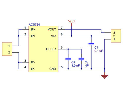 ACS724 Current Sensor Carrier -5A to +5A Pololu 4041