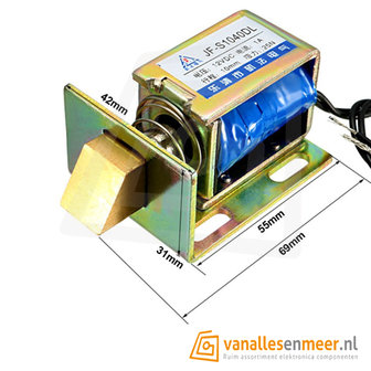 Deur slot Solenoid 24V 1A - JF-S1040DL