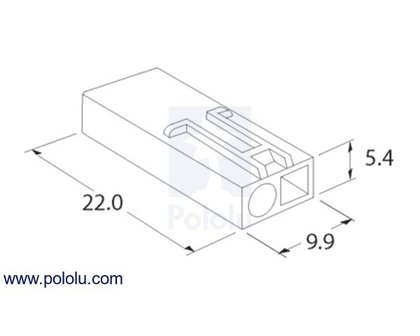 Mini Tamiya Plug with 10cm Leads, Male  Pololu 2179