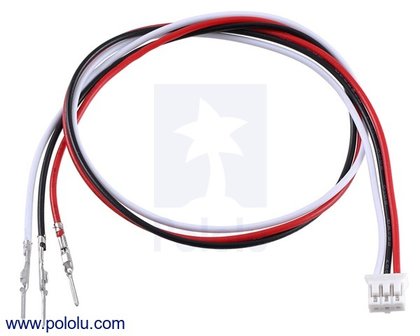 3-Pin Female JST PH-Style Cable (30 cm) with Male Pins Pololu 1799