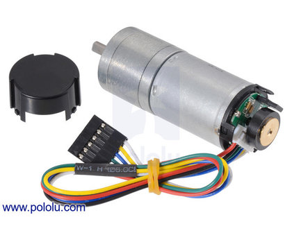 120.4:1 Metal Gearmotor 25Dx65L mm MP 12V with 48 CPR Encoder Pololu 4863