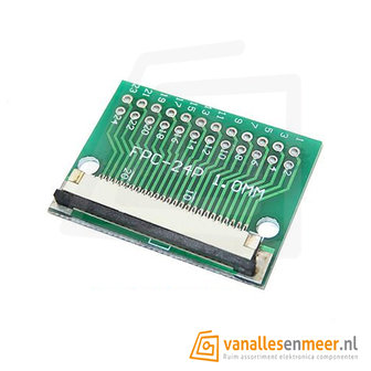 FPC/FFC flat cable PCB 24P 1mm met connector 
