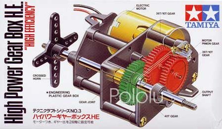 Tamiya 72003 High-Power Gearbox Kit  Pololu 72