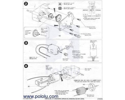 Tamiya 72004 Worm Gearbox Kit  Pololu 73