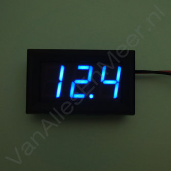 Digitale voltmeter met display 3,2-30,0V Blauw