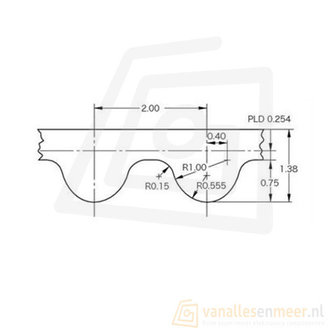 GT2-6-300 tandriem belt gesloten aandrijfriem 3d-printer