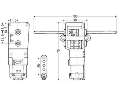 Tamiya 70093 3-Speed Crank-Axle Gearbox Kit Pololu 67