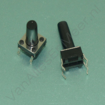 6x6x13mm Drukknop microswitch 4 pins