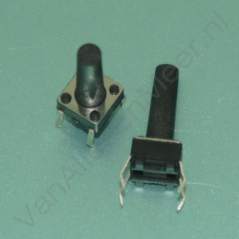 6x6x15mm Drukknop microswitch 4 pins