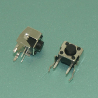 7x7x4mm Drukknop microswitch 4 pins haaks