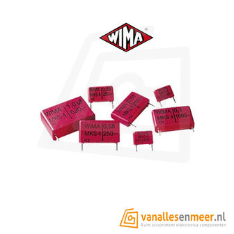 0.22UF 63V 5% POLYESTER FILM BOX TYPE CAPACITOR WIMA MKS2