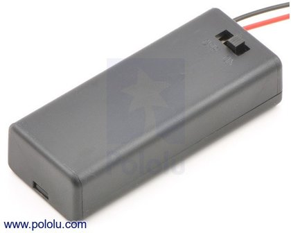 2-AAA batterijhouder, Dicht met schakelaar  Pololu 1143