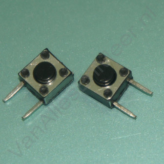 6x6x5mm Drukknop  microswitch  2 pins haaks