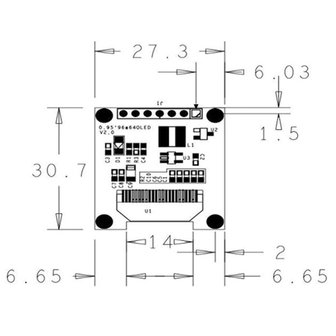 Display OLED 96x64 0,95 inch SPI Full Color