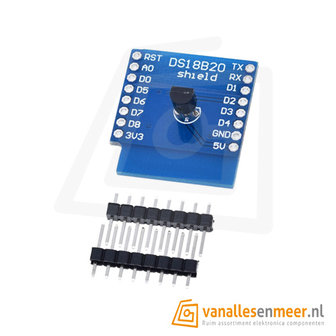 WeMos D1 Mini DS18B20 temperatuur sensor Shield