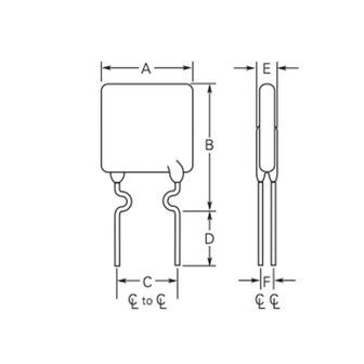 Zelfherstellende 3000mA zekering PPTC Polyfuse Through hole