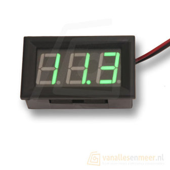 Digitale voltmeter met display 3,2-30,0V Groen