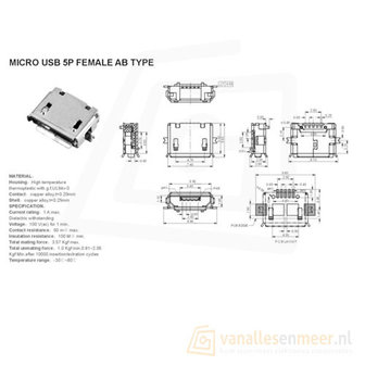 female micro-USB socket