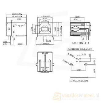 USB socket type B