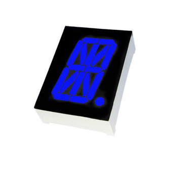 16 Segment 1 digits LED display Blauw CC 0.8 Inch