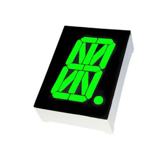 16 Segment 1 digits LED display Groen CC 0.8 Inch