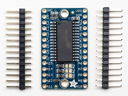 LED Matrix Driver 16x8 Backpack -HT16K33 Breakout  van Adafruit 1427