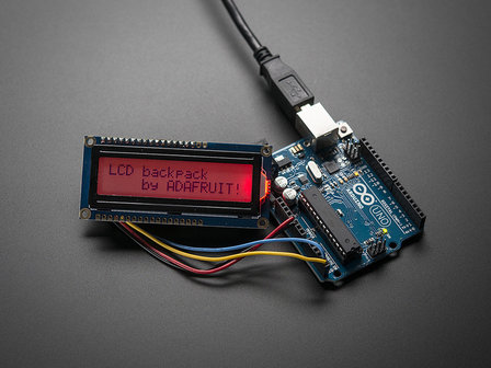 i2c / SPI character LCD backpack  van Adafruit 292