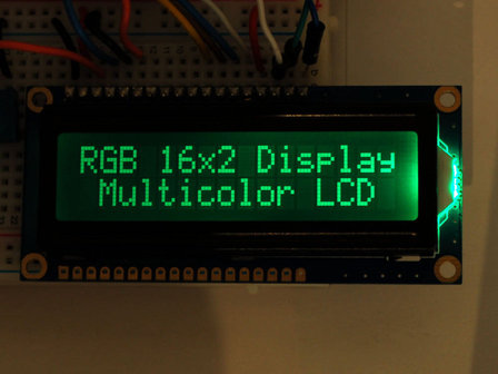 RGB backlight negative LCD 16x2 + extras - RGB on black van Adafruit 399